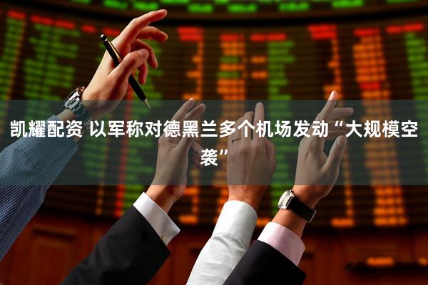 凯耀配资 以军称对德黑兰多个机场发动“大规模空袭”