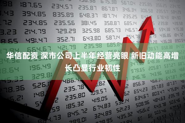 华信配资 深市公司上半年经营亮眼 新旧动能高增长凸显行业韧性